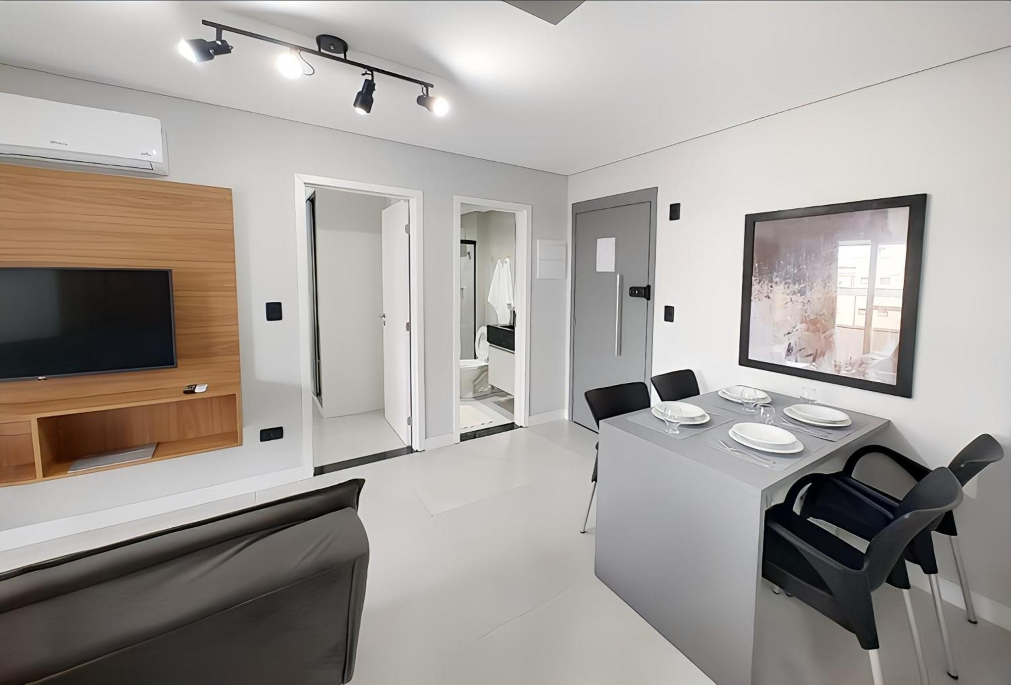 Apto Com Lazer Completo, Piscina, Ar, Mercadinho E Pet Friendly A 1 Min Da Praia Praia Grande Kültér fotó