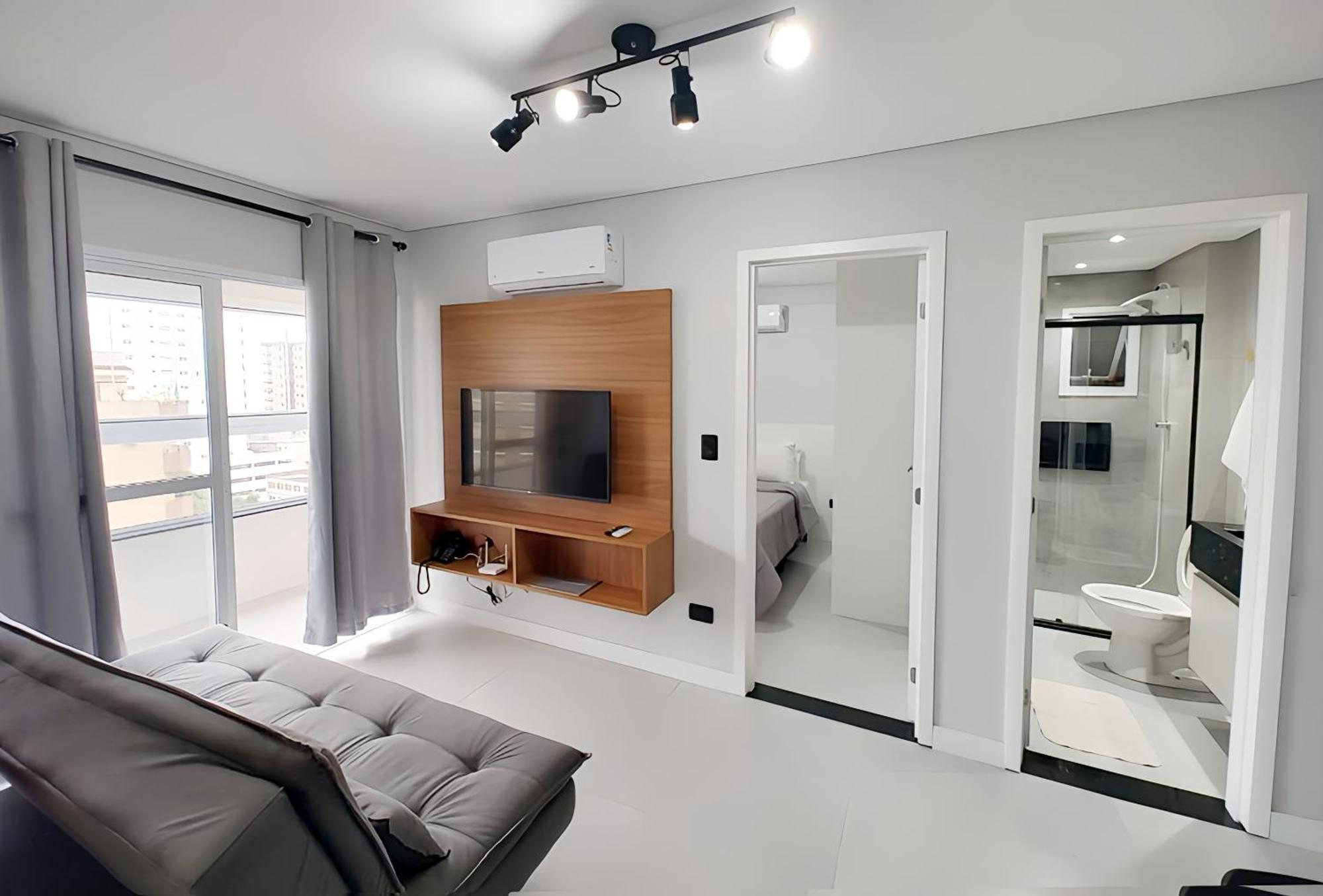 Apto Com Lazer Completo, Piscina, Ar, Mercadinho E Pet Friendly A 1 Min Da Praia Praia Grande Kültér fotó